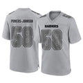Davalo LV.Raiders #58 Jackson Powers-Johnson Player Gray Atmosphere Fashion Limited Game Stitched Jerseys
