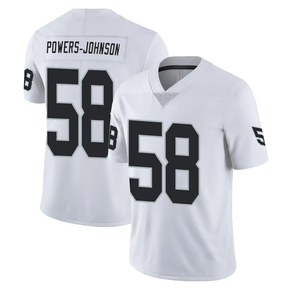Davalo LV.Raiders #58 Jackson Powers-Johnson Player White Limited Vapor Untouchable Home Game Stitched Jerseys