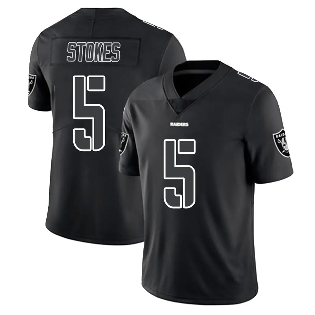Davalo LV.Raiders #5 Eric Stokes Player Black Limited Black Impact Home Game Stitched Jerseys
