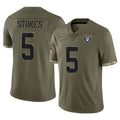 Davalo LV.Raiders #5 Eric Stokes Player Olive Salute To Service Limited Stitched Jerseys