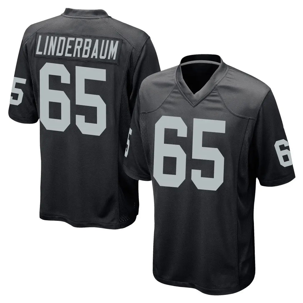 Davalo LV.Raiders #65 Tyler Linderbaum Player Black Home Game Stitched Jerseys