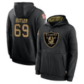 Davalo LV.Raiders #69 Adam Butler Player Black Salute to Service Hoodies Limited Game Stitched Jerseys
