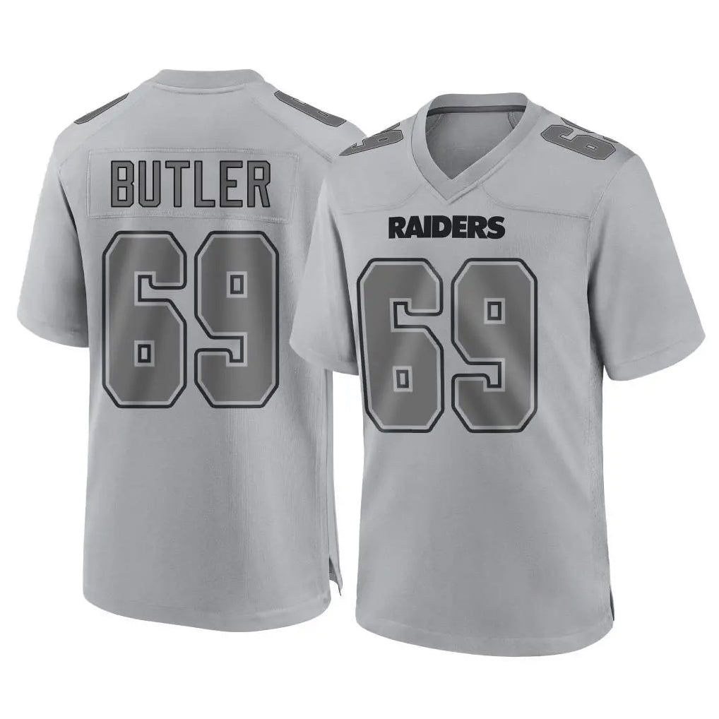 Davalo LV.Raiders #69 Adam Butler Player Gray Atmosphere Fashion Limited Game Stitched Jerseys