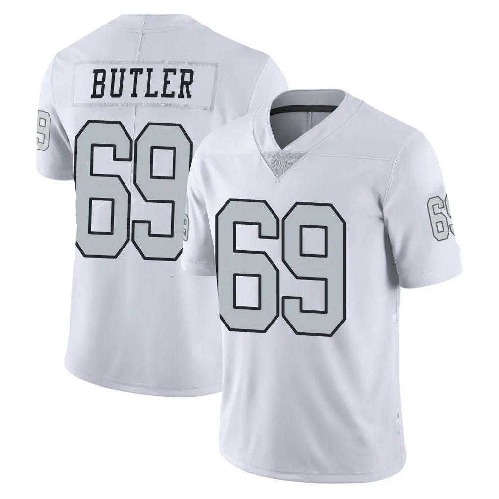 Davalo LV.Raiders #69 Adam Butler Player White Limited Color Rush Home Game Stitched Jerseys