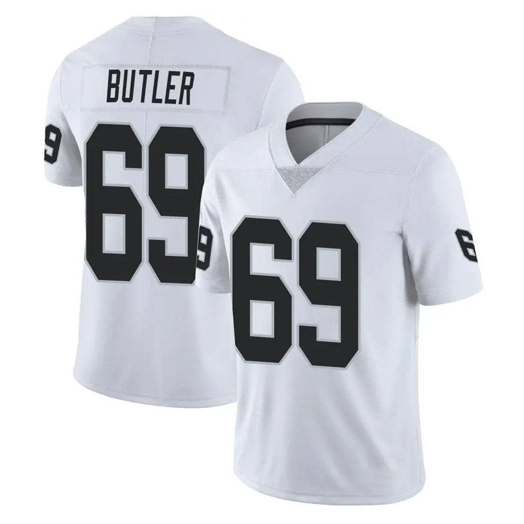 Davalo LV.Raiders #69 Adam Butler Player White Limited Vapor Untouchable Home Game Stitched Jerseys