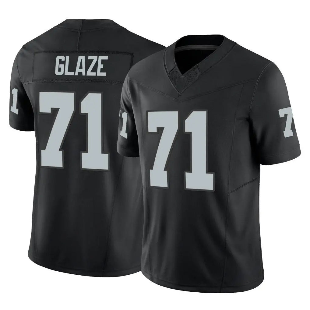 Davalo LV.Raiders #71 DJ Glaze Player Black Limited Vapor F.U.S.E. Home Game Stitched Jerseys