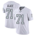 Davalo LV.Raiders #71 DJ Glaze Player White Limited Color Rush Home Game Stitched Jerseys