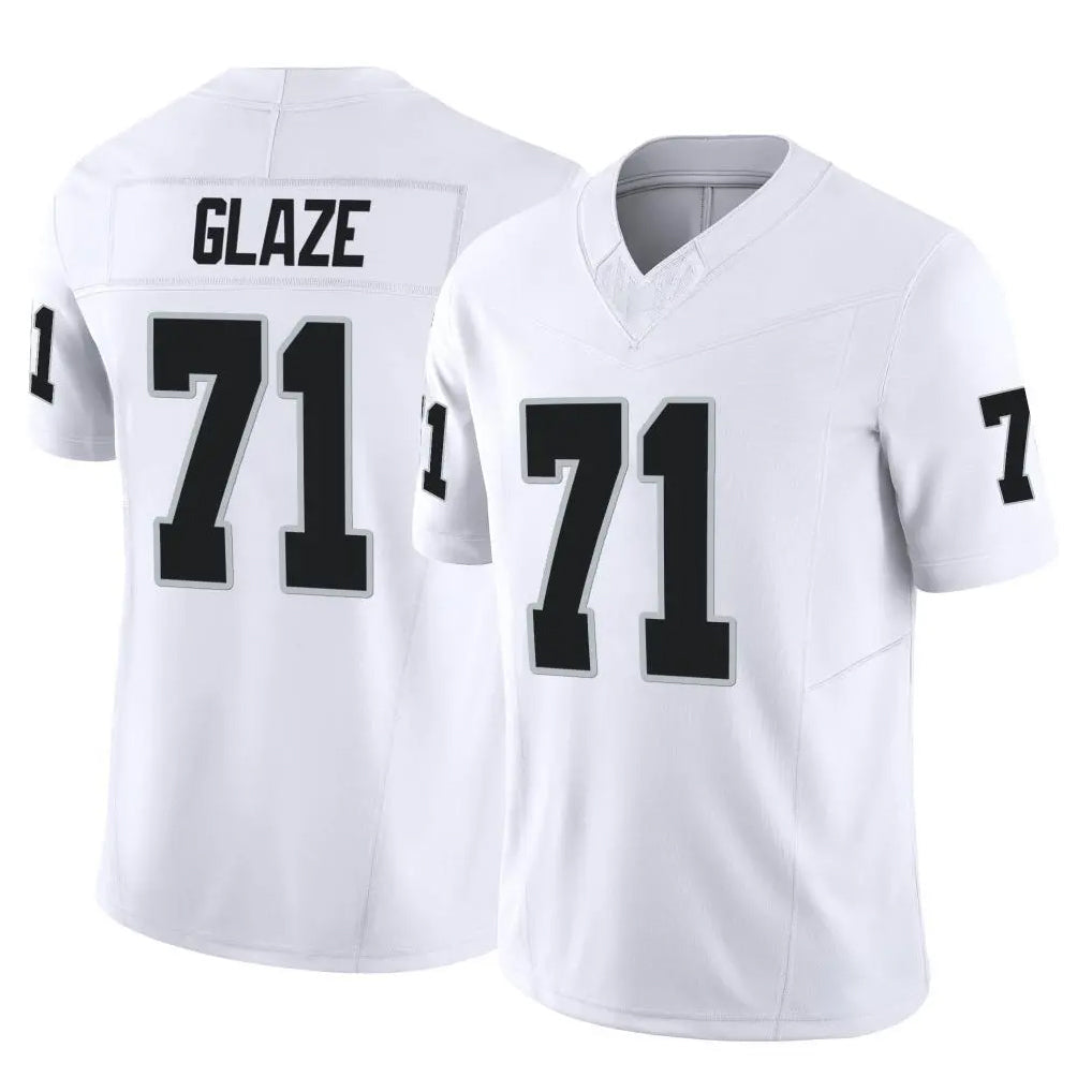Davalo LV.Raiders #71 DJ Glaze Player White Limited Vapor F.U.S.E. Home Game Stitched Jerseys