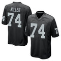 Davalo LV.Raiders #74 Kolton Miller Player Black Home Game Stitched Jerseys
