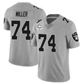 Davalo LV.Raiders #74 Kolton Miller Player Gray Vapor Limited Home Game Stitched Jerseys