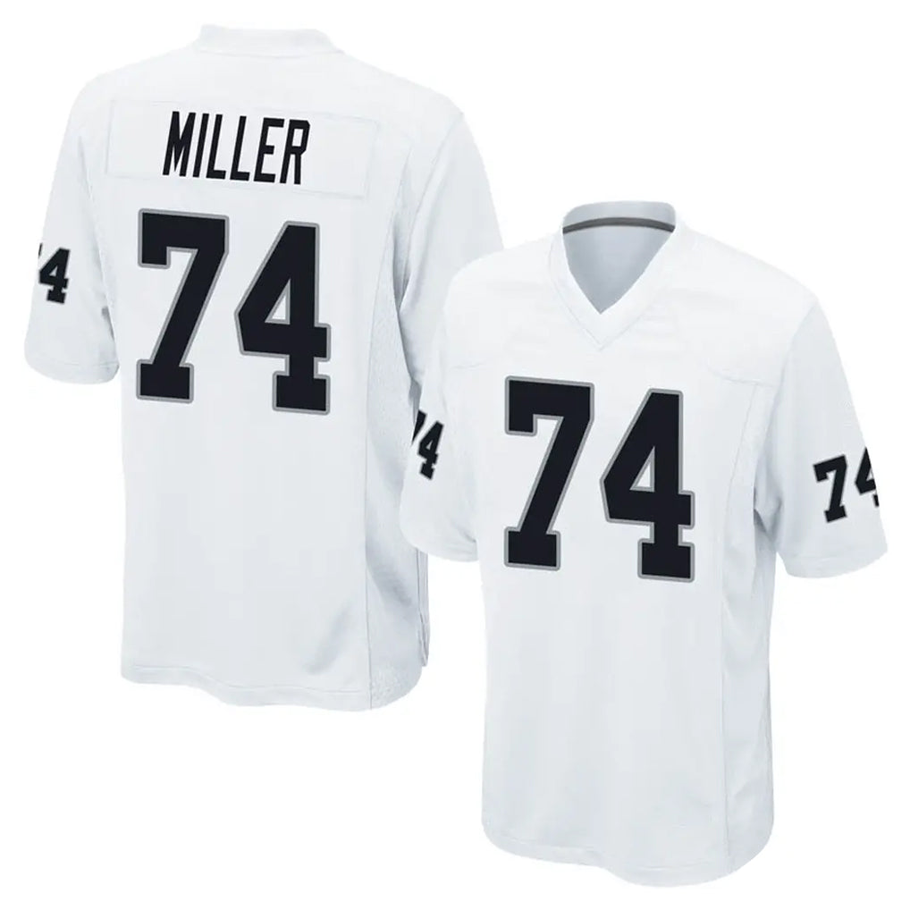 Davalo LV.Raiders #74 Kolton Miller Player White Home Game Stitched Jerseys