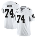 Davalo LV.Raiders #74 Kolton Miller Player White Vapor Limited Elite Home Game Stitched Jerseys