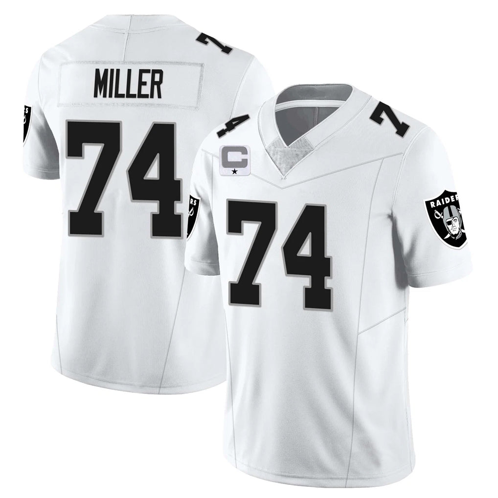 Davalo LV.Raiders #74 Kolton Miller Player White Vapor Limited Elite Home Game Stitched Jerseys