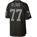 Davalo LV.Raiders #77 Lyle Alzado Mitchell & Ness Black Legacy Replica Stitched Puhic  Jersey