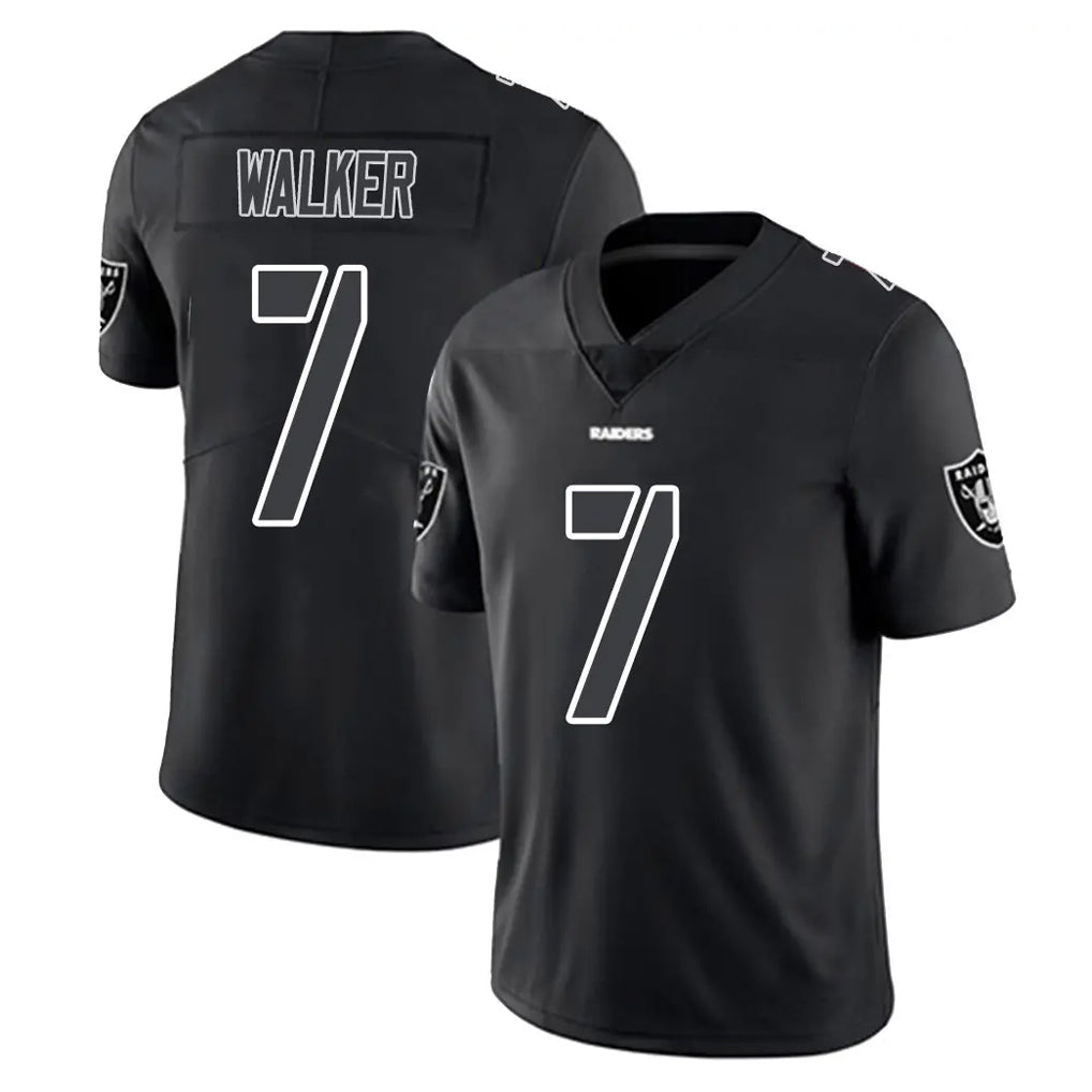 Davalo LV.Raiders #7 Quay Walker Player Black Limited Black Impact Home Game Stitched Jerseys