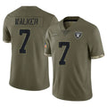 Davalo LV.Raiders #7 Quay Walker Player Olive Salute To Service Limited Stitched Jerseys