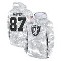 Davalo LV.Raiders #87 Michael Mayer Player Arctic Camo Salute to Service Hoodies Limited Game Stitched Jerseys