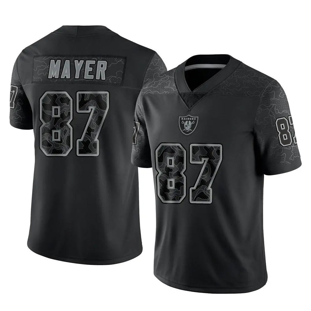 Davalo LV.Raiders #87 Michael Mayer Player Black Reflective Limited Game Stitched Jerseys