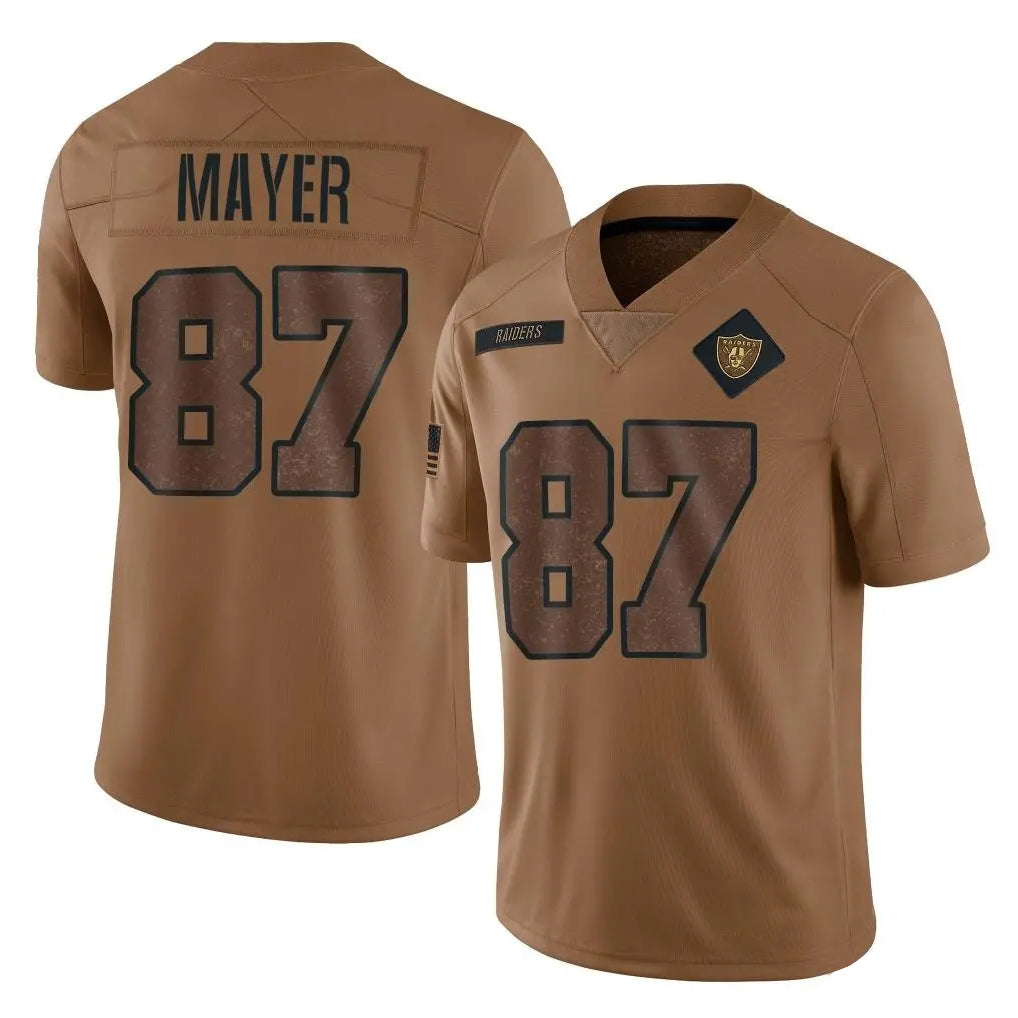 Davalo LV.Raiders #87 Michael Mayer Player Brown Salute To Service Limited Stitched Jerseys