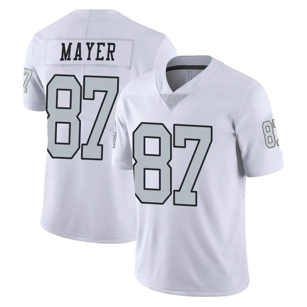 Davalo LV.Raiders #87 Michael Mayer Player White Limited Color Rush Home Game Stitched Jerseys