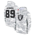 Davalo LV.Raiders #89 Brock Bowers Player Arctic Camo Salute to Service Hoodies Stitched Jerseys