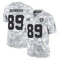 Davalo LV.Raiders #89 Brock Bowers Player Arctic Camo Salute to Service Limited  Stitched Jerseys