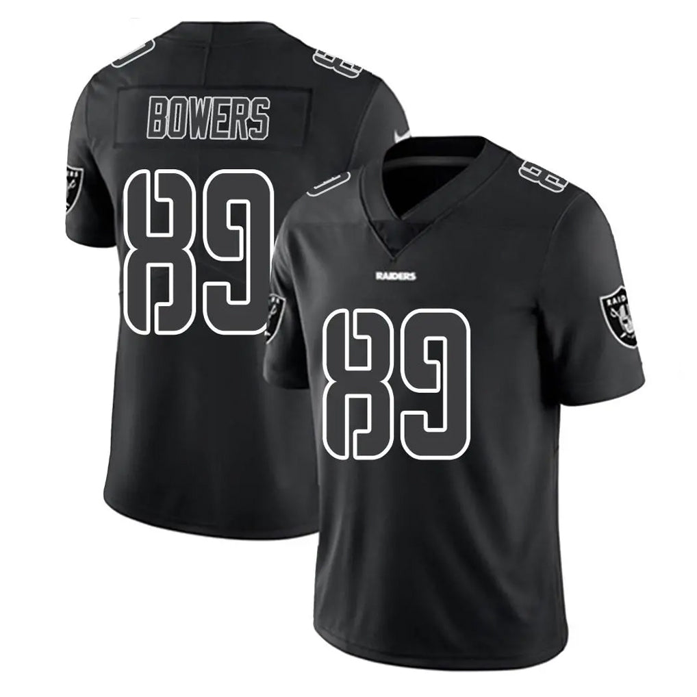 Davalo LV.Raiders #89 Brock Bowers Player Black Limited Black Impact Home Game Stitched Jerseys