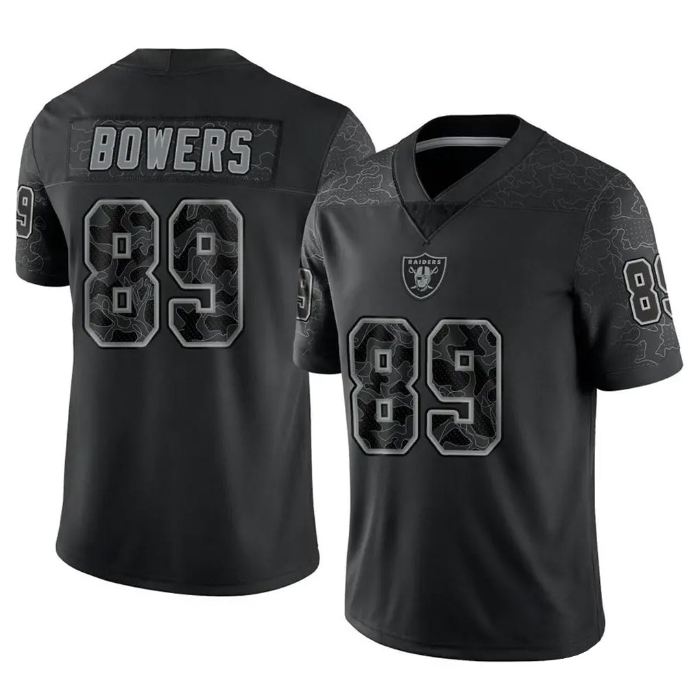 Davalo LV.Raiders #89 Brock Bowers Player RFLCTV Limited Black Stitched Jerseys