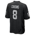 Davalo LV.Raiders #8 Kirk Cousins Black Team Game Stitched Jerseys