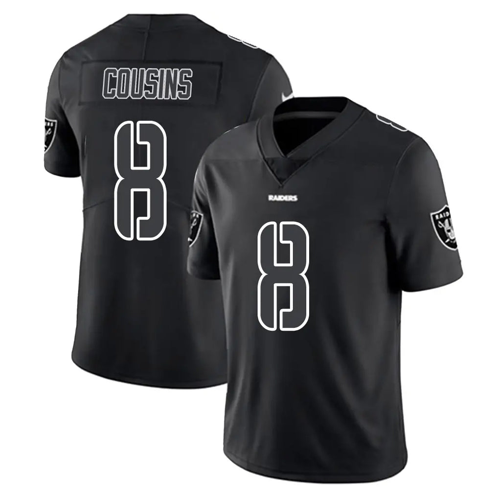 Davalo LV.Raiders #8 Kirk Cousins Player Black Limited Black Impact Home Game Stitched Jerseys