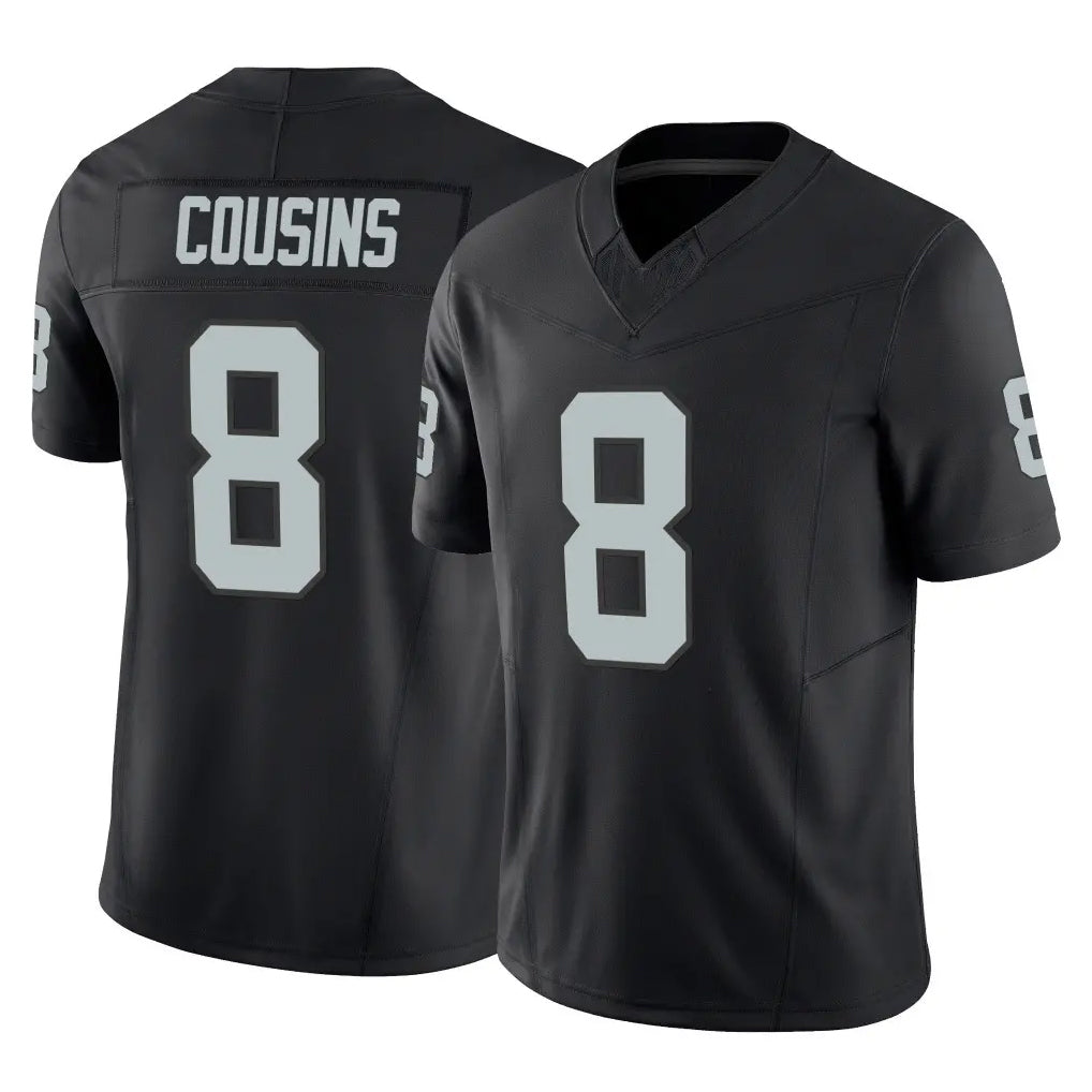 Davalo LV.Raiders #8 Kirk Cousins Player Black Limited Vapor F.U.S.E. Home Game Stitched Jerseys