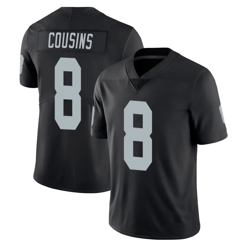 Davalo LV.Raiders #8 Kirk Cousins Player Black Limited Vapor Untouchable Home Game Stitched Jerseys