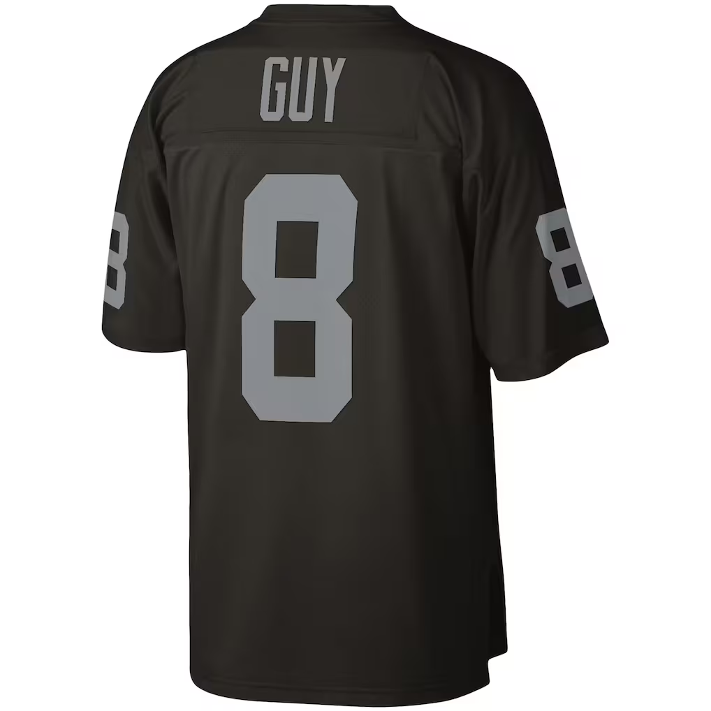 Davalo LV.Raiders #8 Ray Guy Mitchell & Ness Black Legacy Replica Jersey