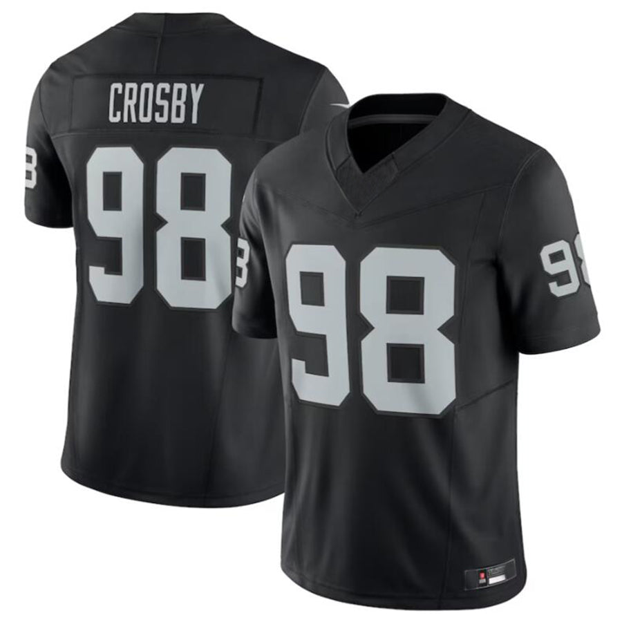 Davalo LV.Raiders #98 Maxx Crosby Black Vapor F.U.S.E. Limited Jersey American Stitched Jersey