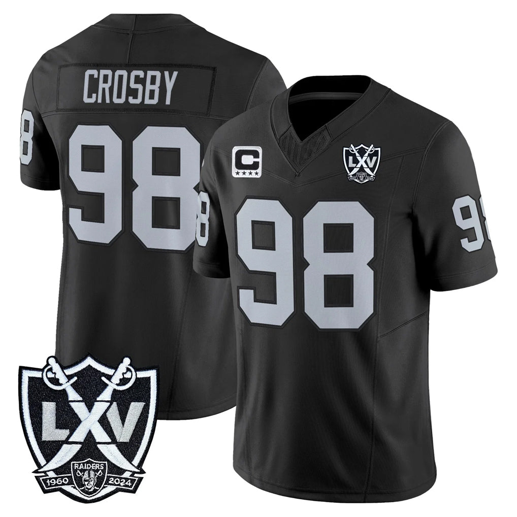 Davalo LV.Raiders #98 Maxx Crosby Player Black 2026 Vapor Limited Home Game Stitched Jerseys