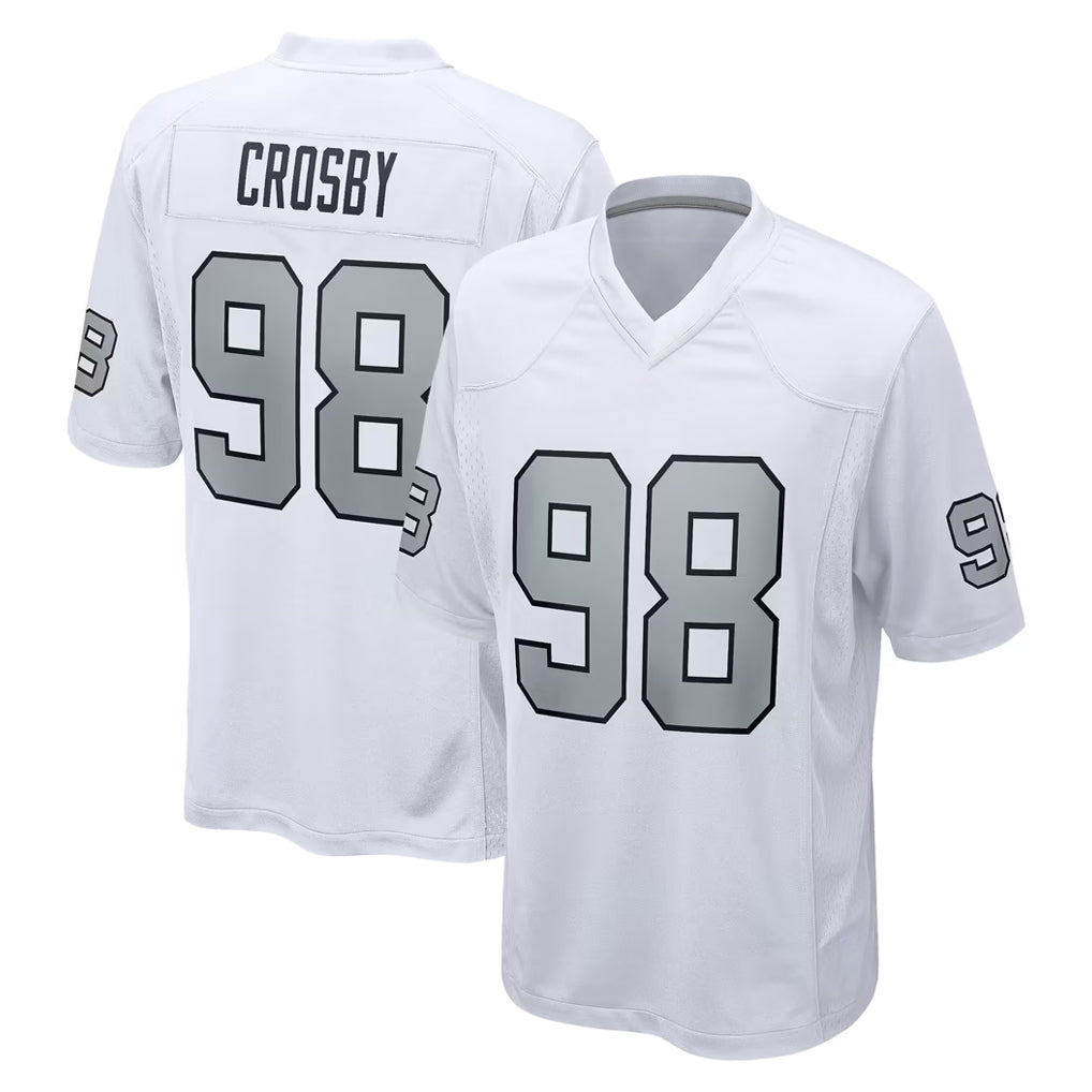 Davalo LV.Raiders #98 Maxx Crosby Player White Alternate Home Game Stitched Jerseys
