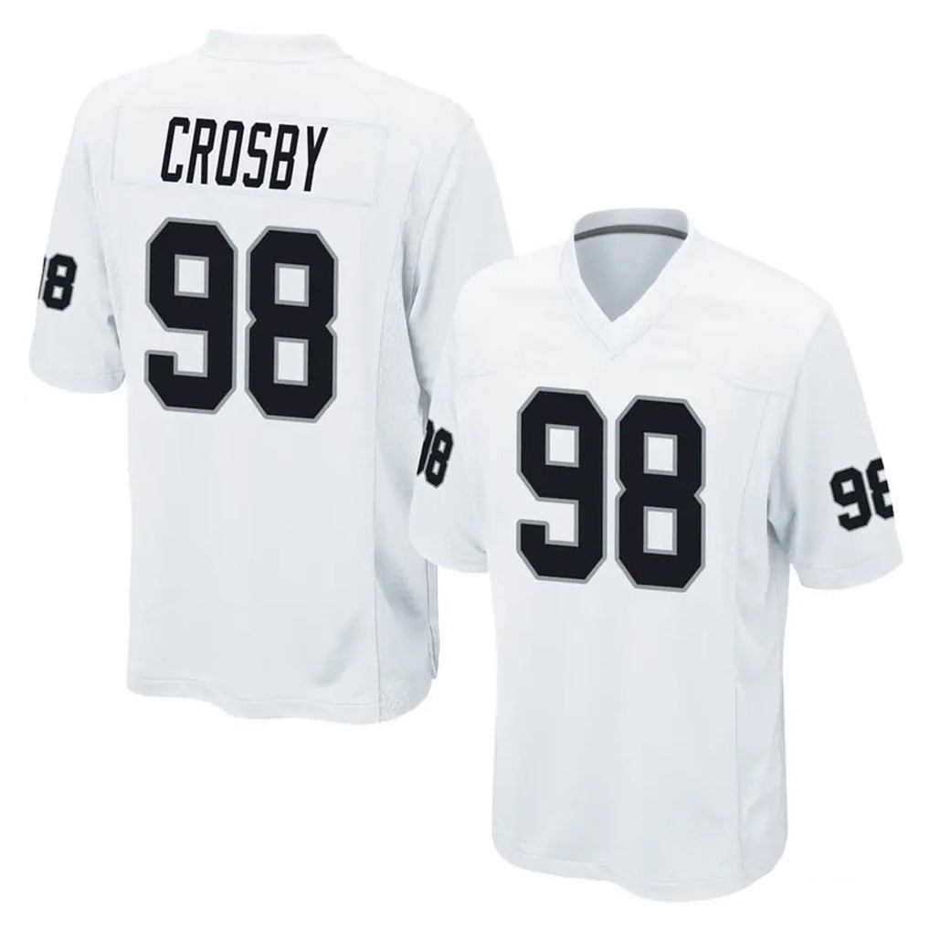 Davalo LV.Raiders #98 Maxx Crosby Player White Home Game Stitched Jerseys