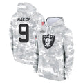 Davalo LV.Raiders #9 Jalen Nailor Player Arctic Camo Salute to Service Hoodies Limited Game Stitched Jerseys
