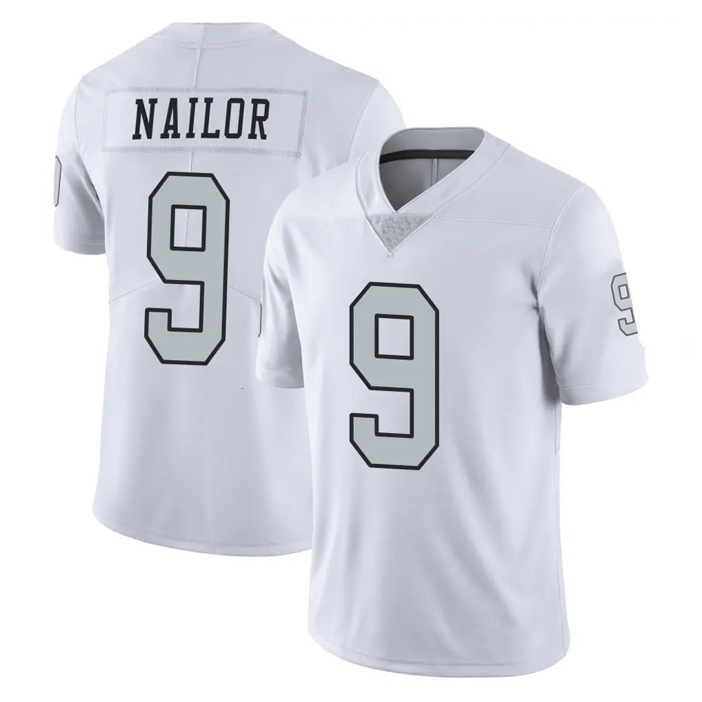 Davalo LV.Raiders #9 Jalen Nailor Player White Limited Color Rush Home Game Stitched Jerseys