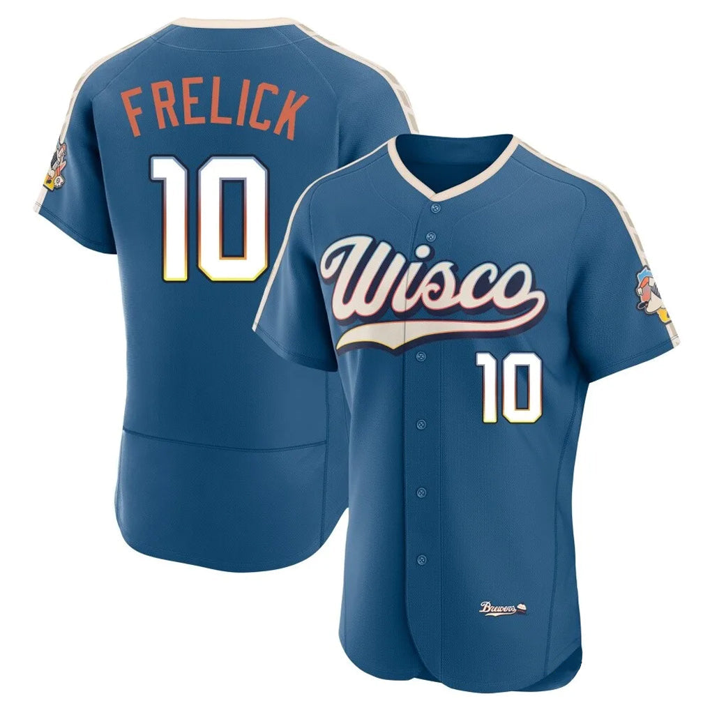 Davalo M.Brewers #10 Sal Frelick Player Blue 2026 City Connect Home Limited Elite Stitched Jerseys