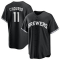 Davalo M.Brewers #11 Jackson Chourio Player Black Game Home Stitched Jerseys