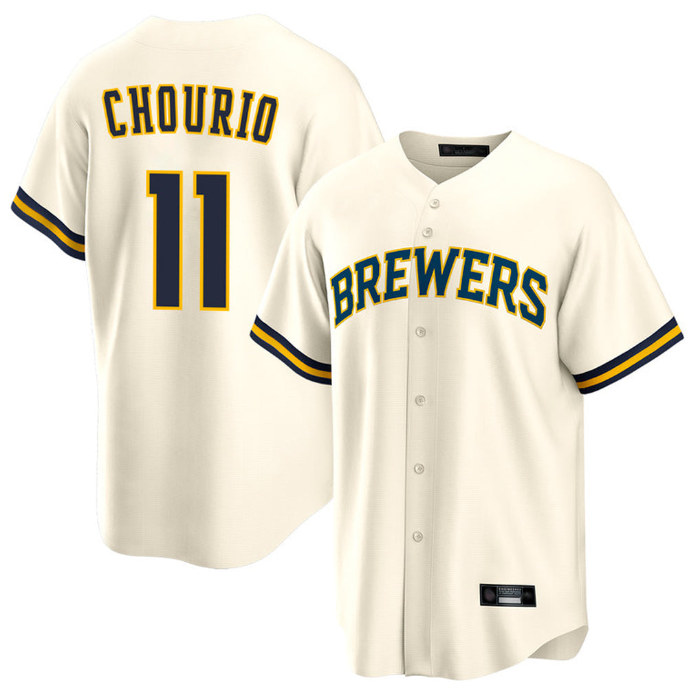 Davalo M.Brewers #11 Jackson Chourio Player Cream Home Game Stitched Jerseys