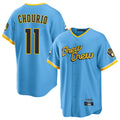 Davalo M.Brewers #11 Jackson Chourio Player Light Blue City Connect Home Game Stitched Jerseys