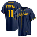 Davalo M.Brewers #11 Jackson Chourio Player Navy Home Game Stitched Jerseys