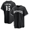 Davalo M.Brewers #16 Blake Perkins Player Black Game Home Stitched Jerseys