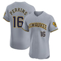 Davalo M.Brewers #16 Blake Perkins Player Gray Home Limited Elite Stitched Jerseys