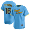 Davalo M.Brewers #16 Blake Perkins Player Light Blue City Connect Home Limited Stitched Jerseys