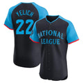 Davalo M.Brewers #22 Christian Yelich Player Navy Limited National League All-Star Home Limited Elite Stitched Jerseys