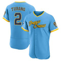 Davalo M.Brewers #2 Brice Turang Player Light Blue City Connect Home Limited Elite Stitched Jerseys
