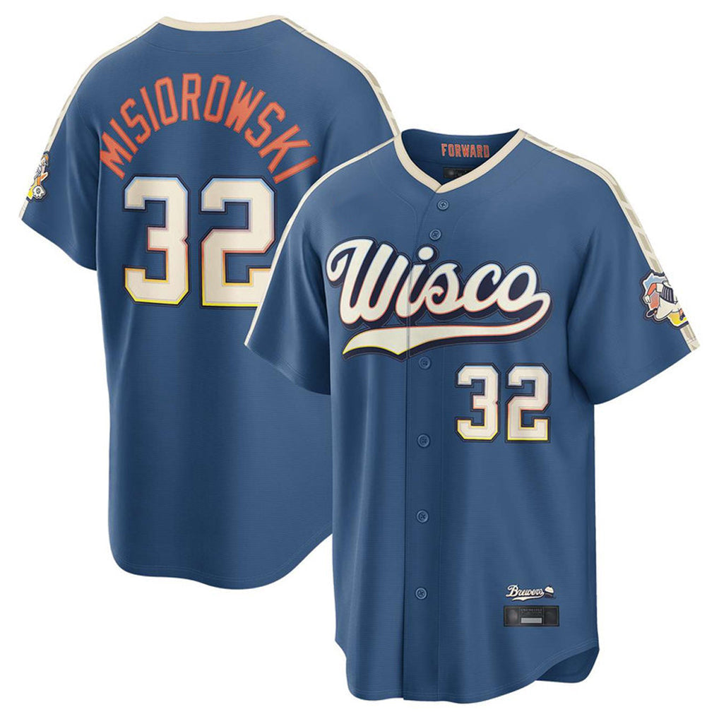 Davalo M.Brewers #32 Jacob Misiorowski Player Blue 2026 City Connect Home Game Stitched Jerseys